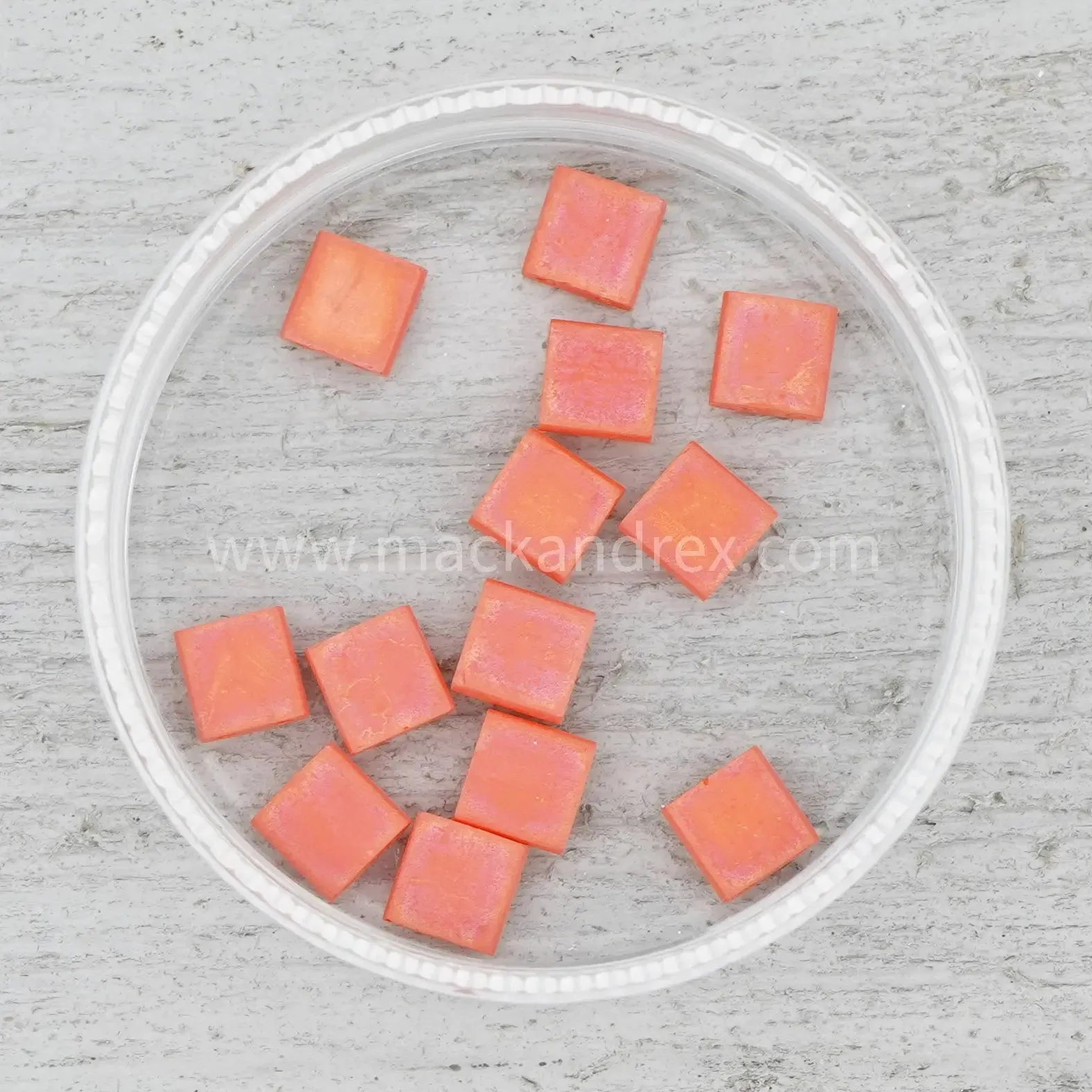 0406FR Tila Beads - Matte Orange/Coral