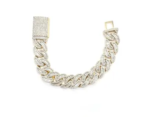 10k 15 Carats Diamond Cuban Bracelet