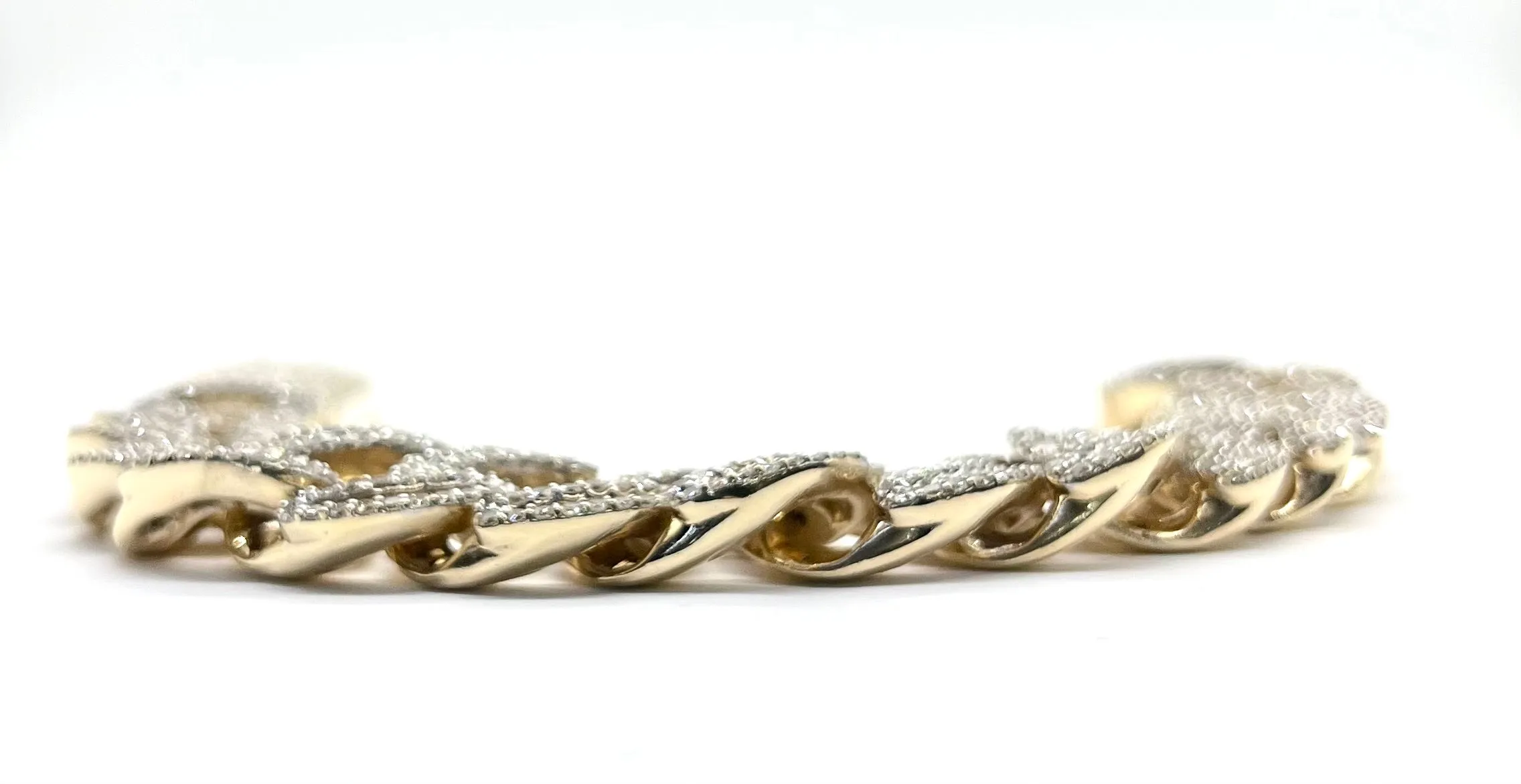 10k 15 Carats Diamond Cuban Bracelet