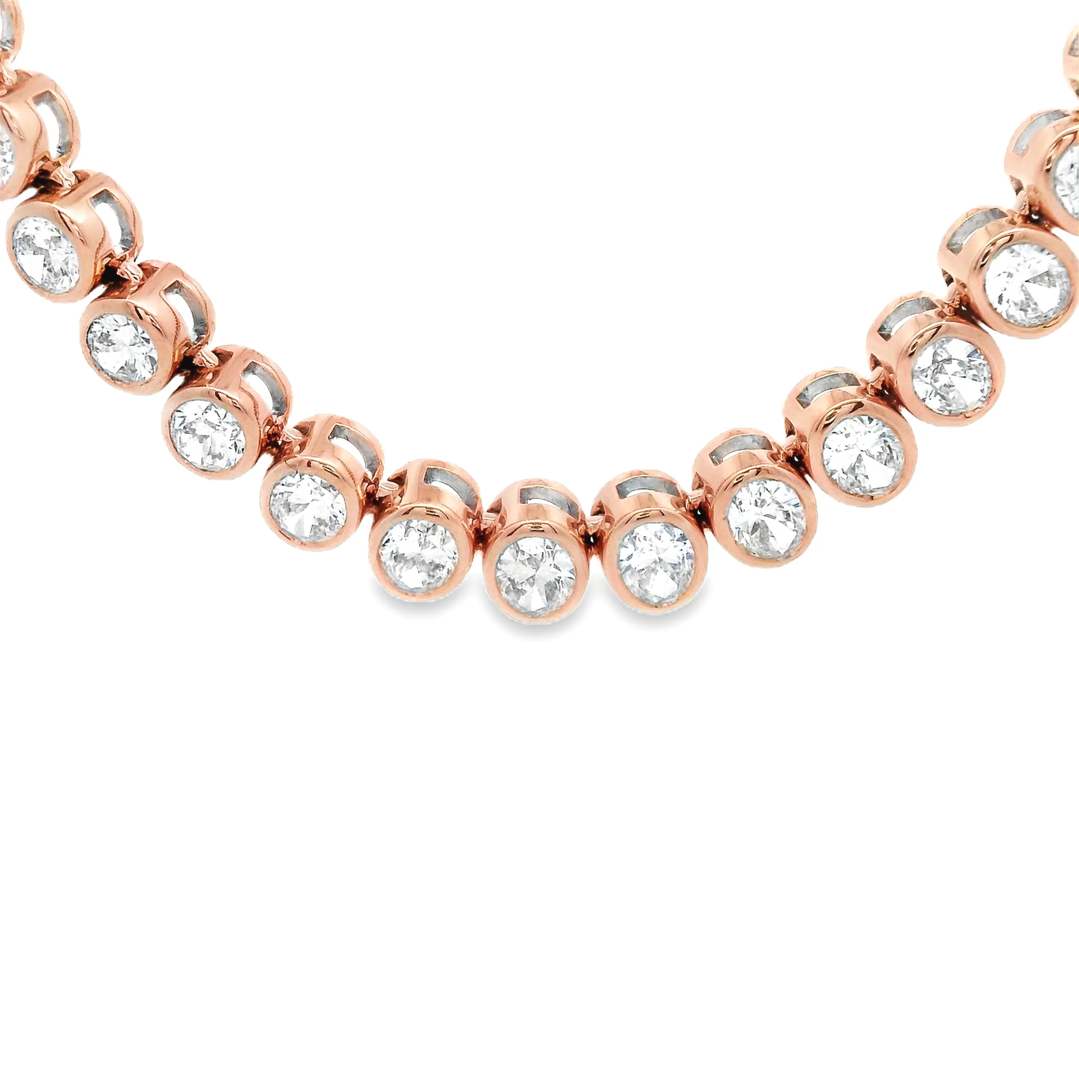 13.16ct 18k Rose Gold Diamond Necklace