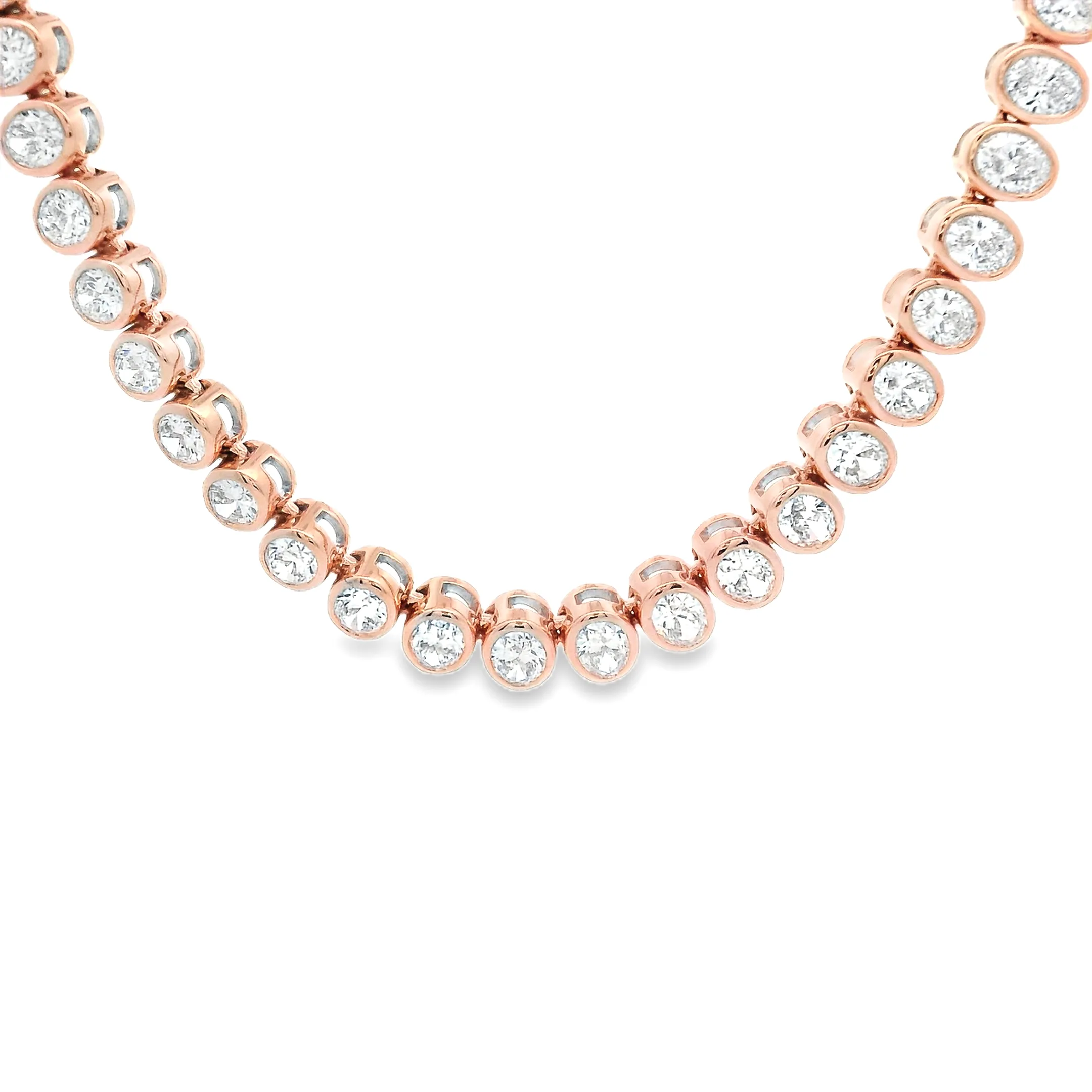 13.16ct 18k Rose Gold Diamond Necklace