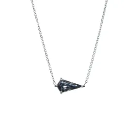 1.36ct Kite Purple-Grey Spinel Necklace in 14k White Gold