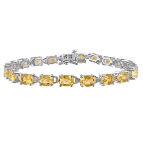 14 3/4 CT TGW Citrine Bracelet in Sterling Silver