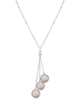 14K Gold Pink Freshwater Pearl Tincup Cluster Pendant