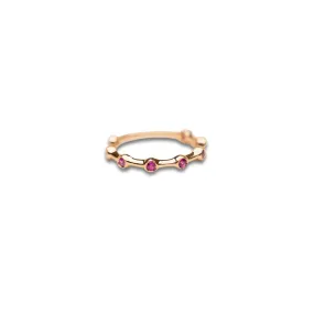 14k Pink Sapphire Leo Ring