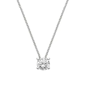 14k White Gold Diamond Bezel Pendant-.1.83ct M/I1