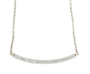 14K Yellow Gold Bar w/Diamonds Necklace SKU: 55841