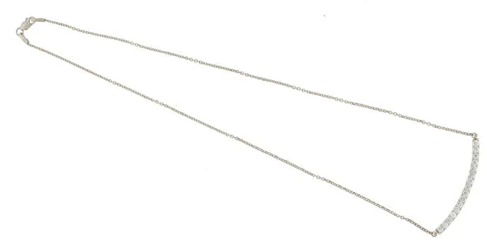 14K Yellow Gold Bar w/Diamonds Necklace SKU: 55841