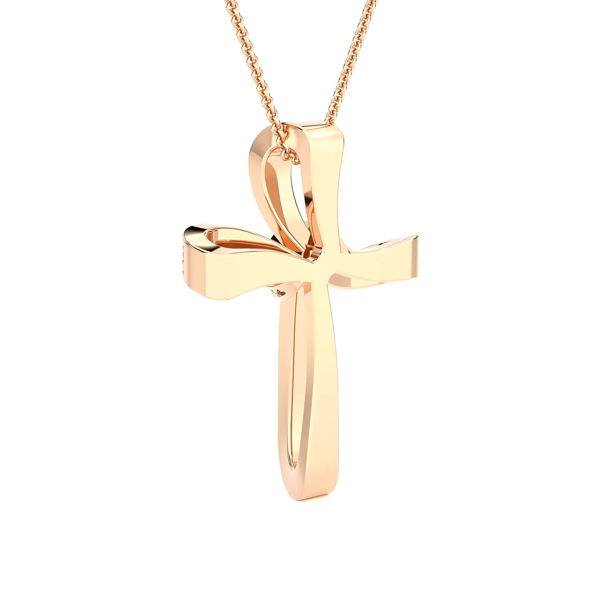 1/6  ctw Round Lab Grown Diamond Cross Pendant