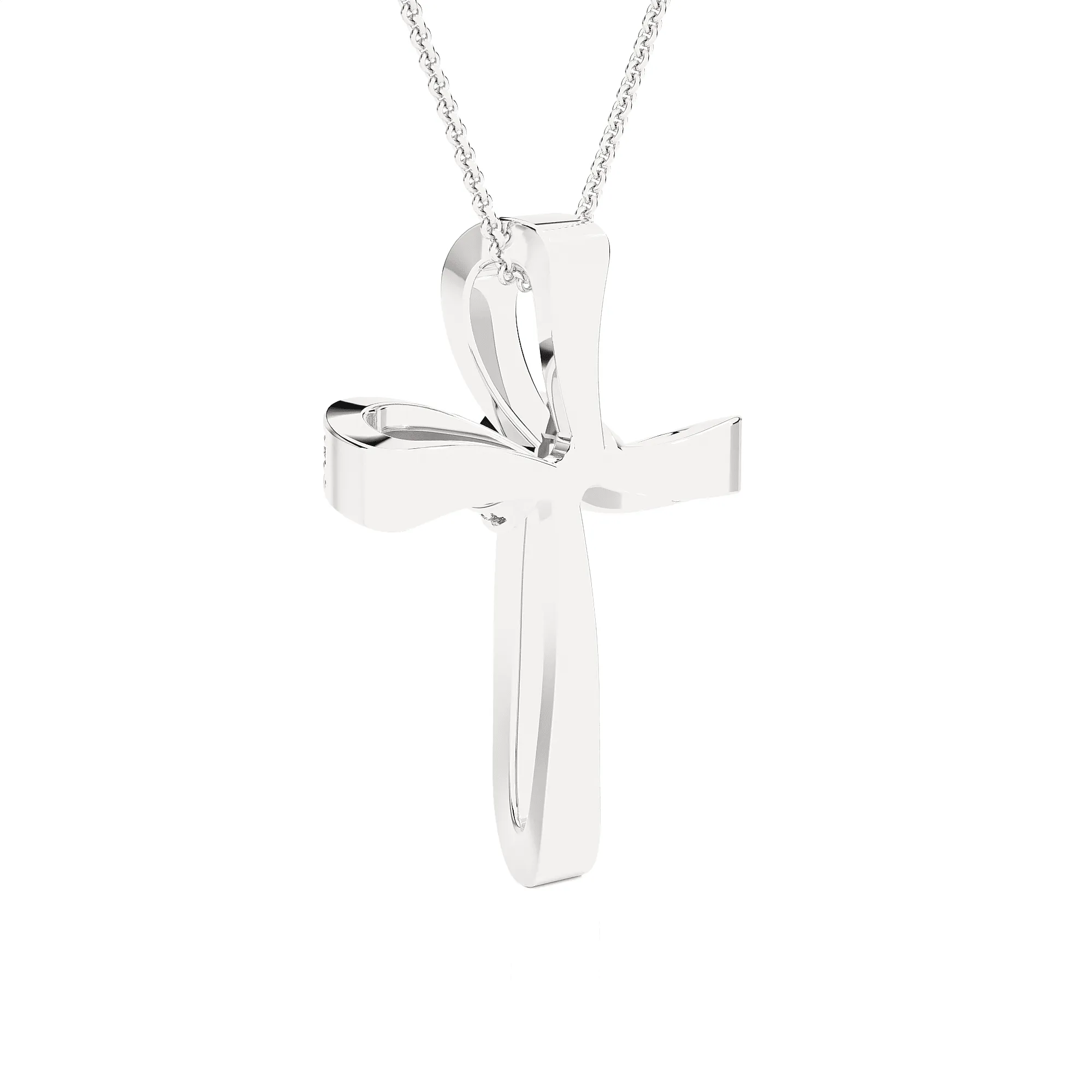 1/6  ctw Round Lab Grown Diamond Cross Pendant