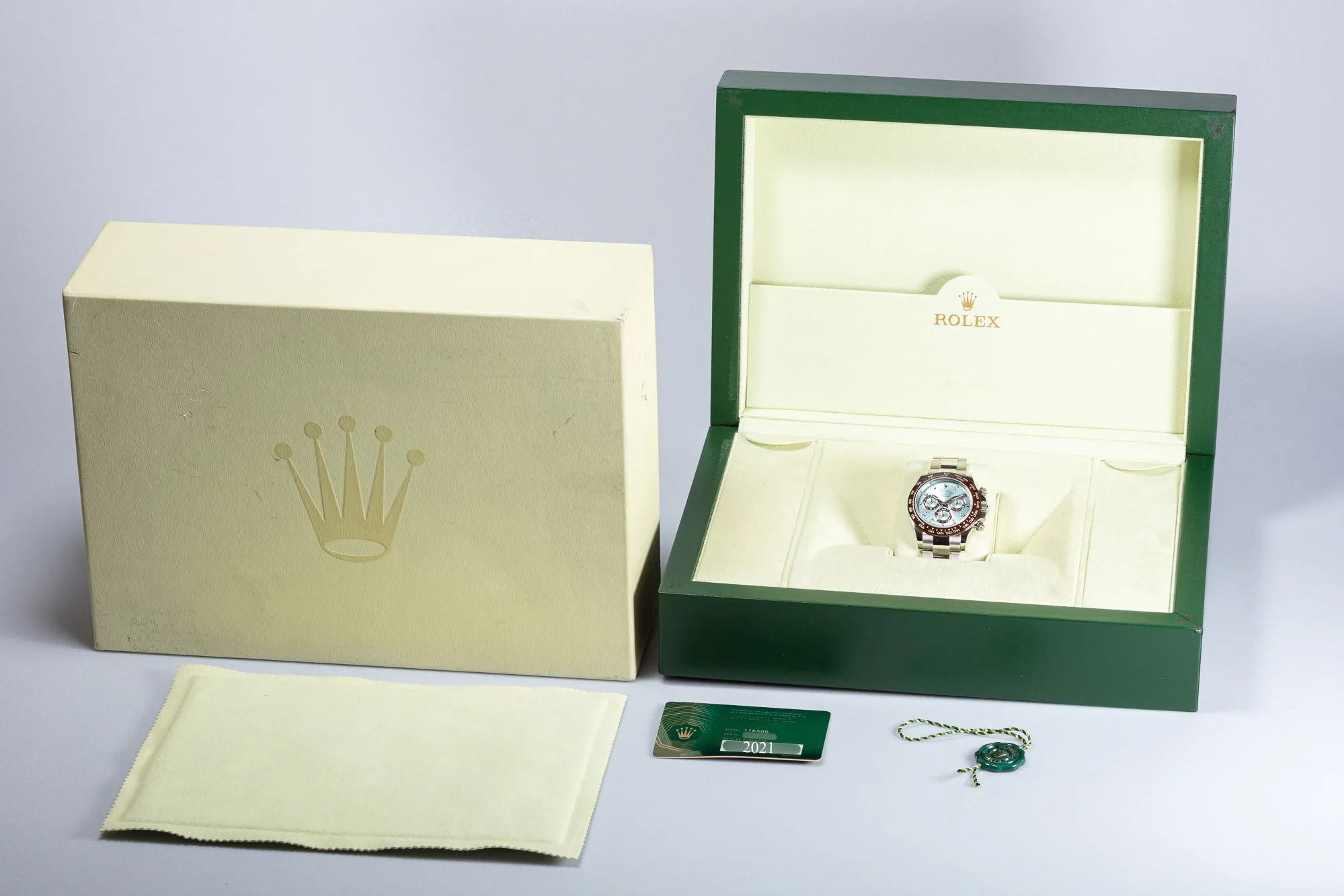 2021 Rolex Platinum Daytona 116506 with Box and Card