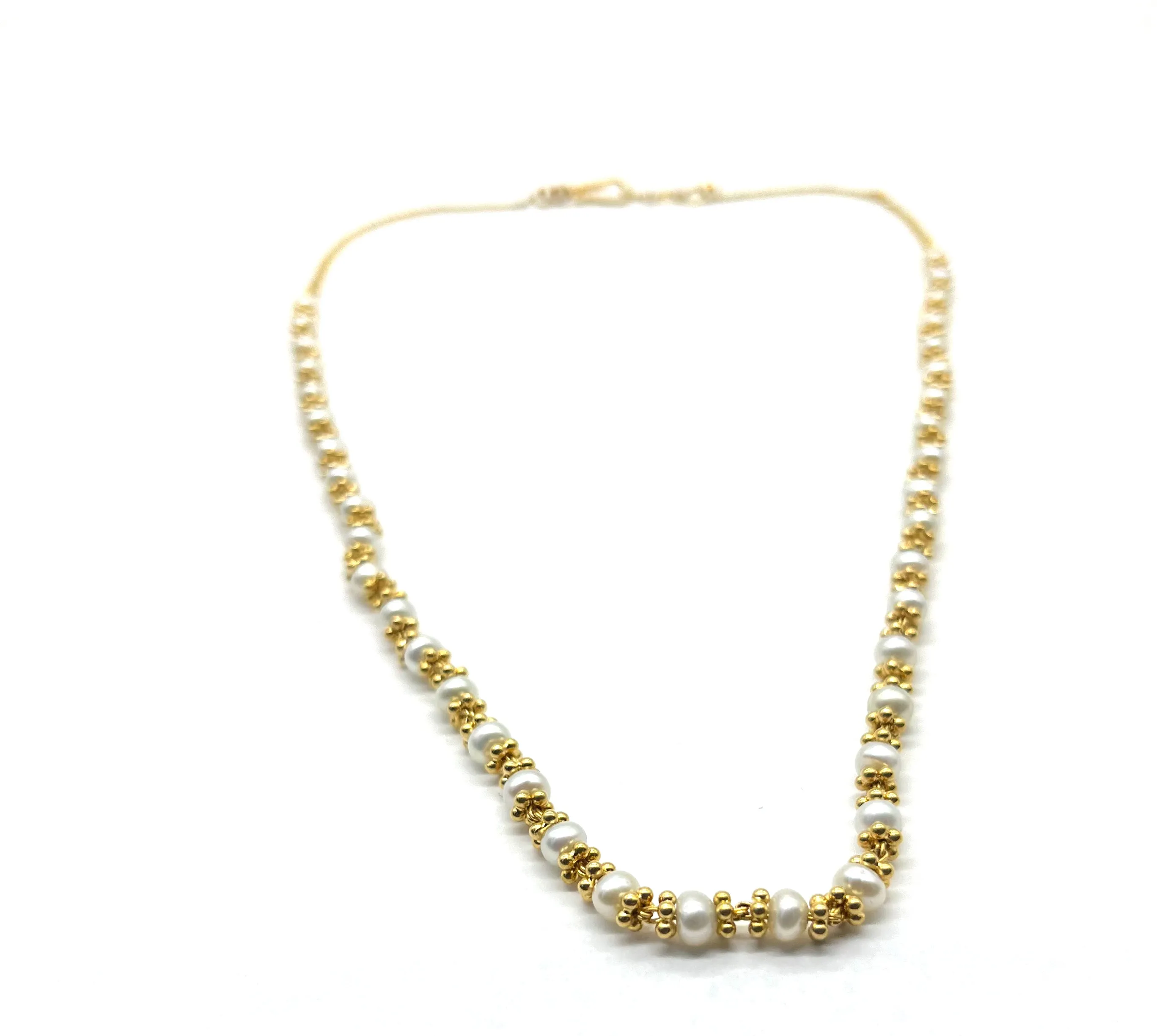 22k Beaded Pearl Necklace