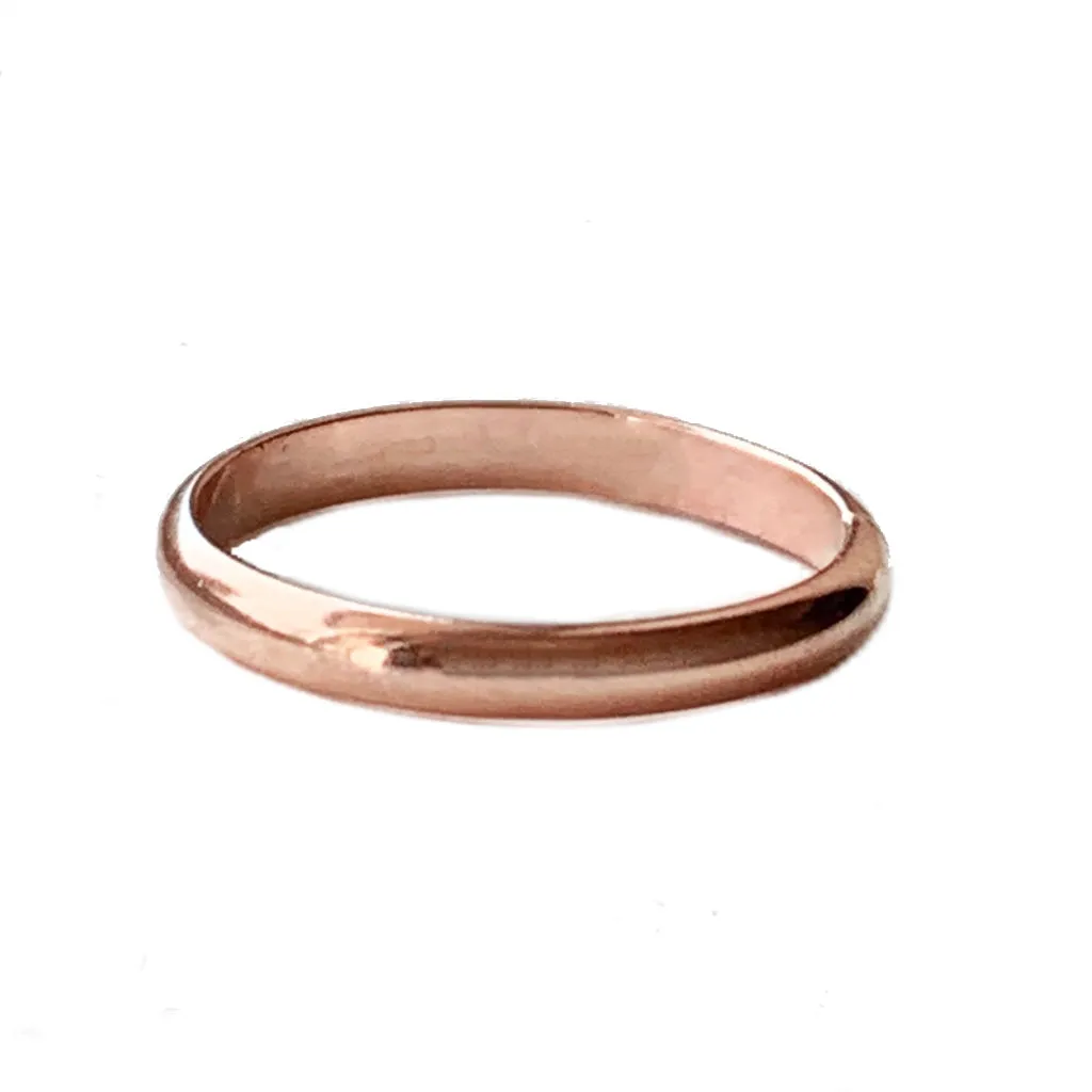 2mm 14K Rose Gold Toe Ring