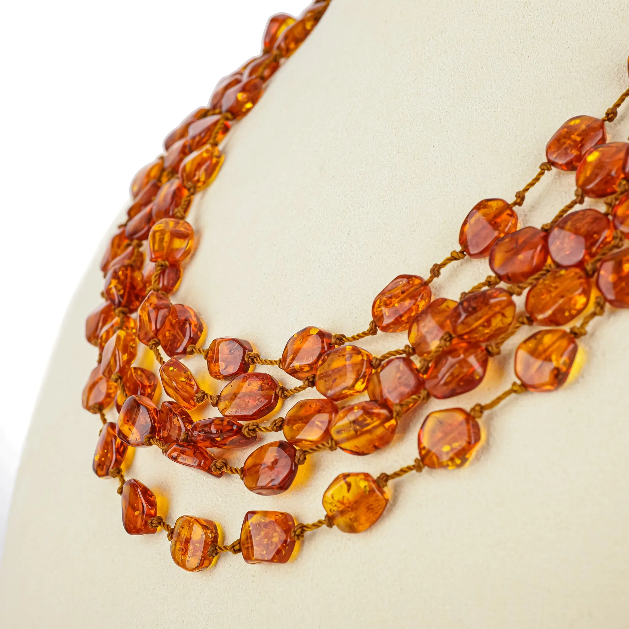 5 Strand Amber Necklace