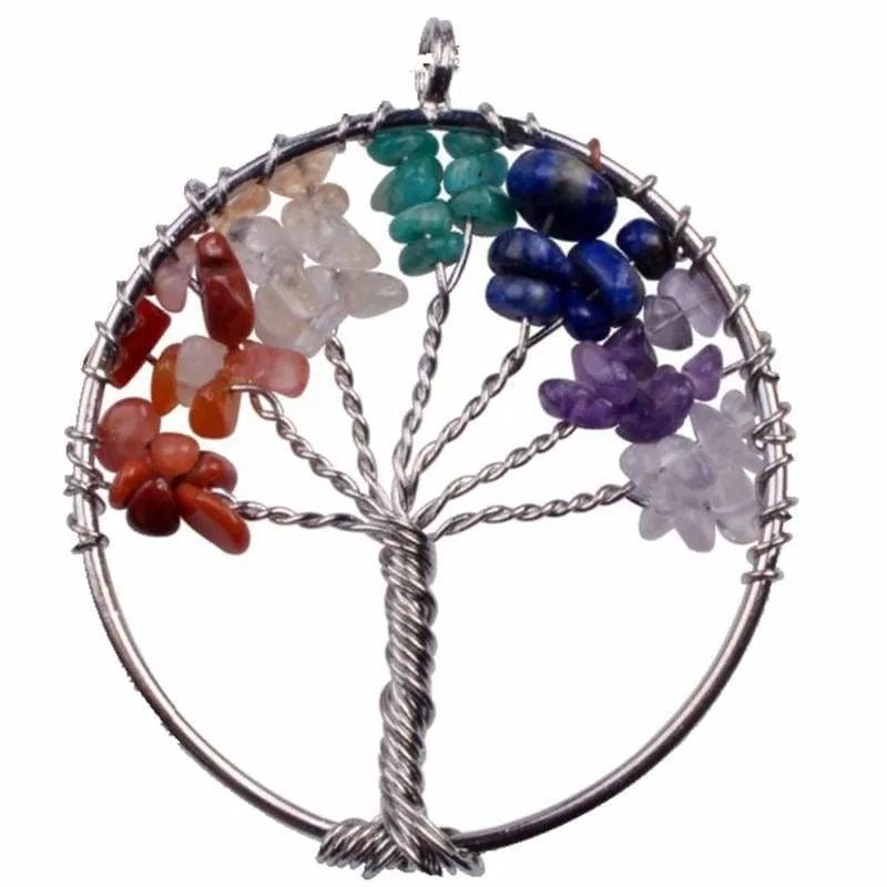 7 Chakra Healing Crystal Necklace Pendants