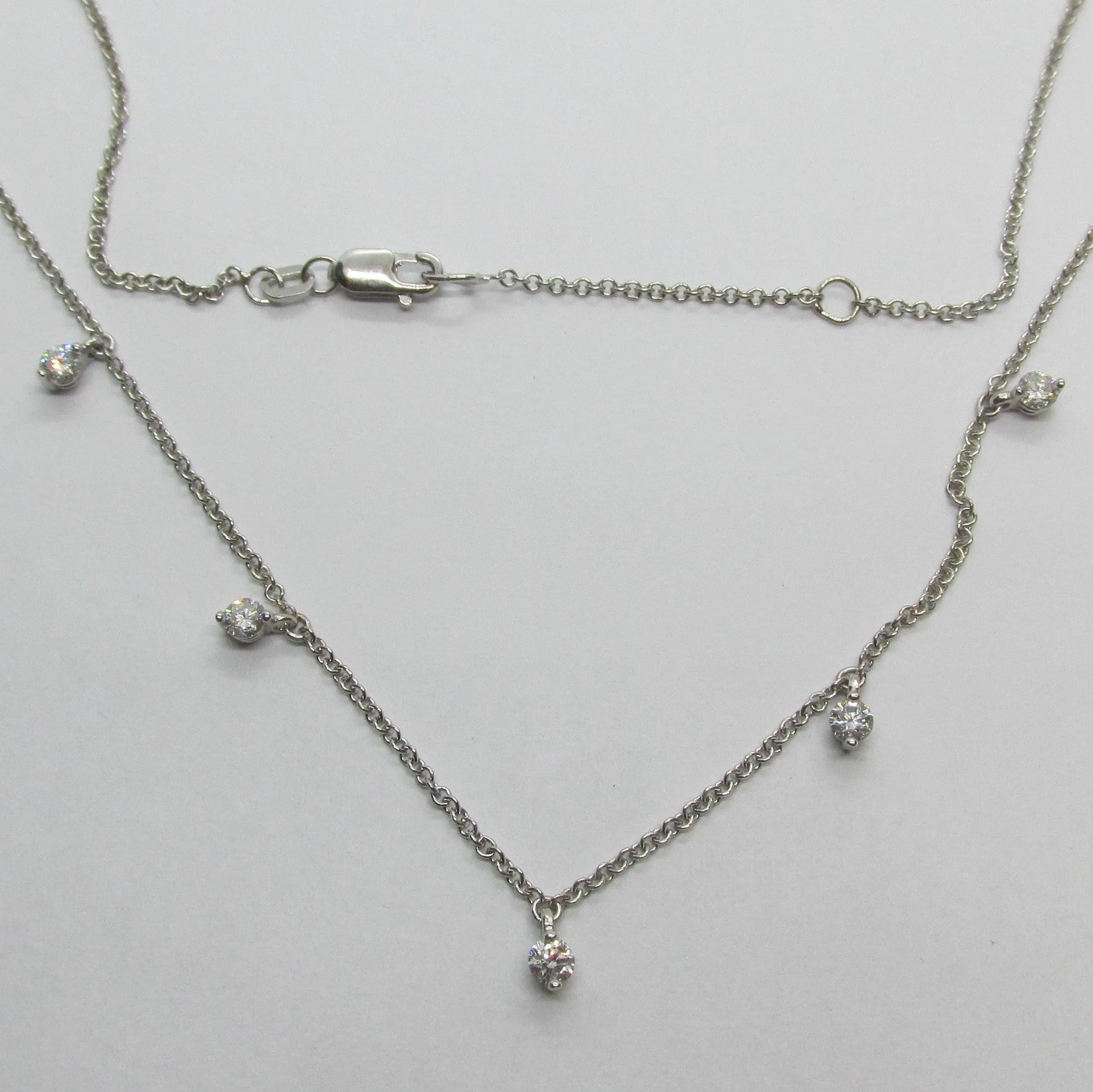 7 Dangling Diamonds Necklace