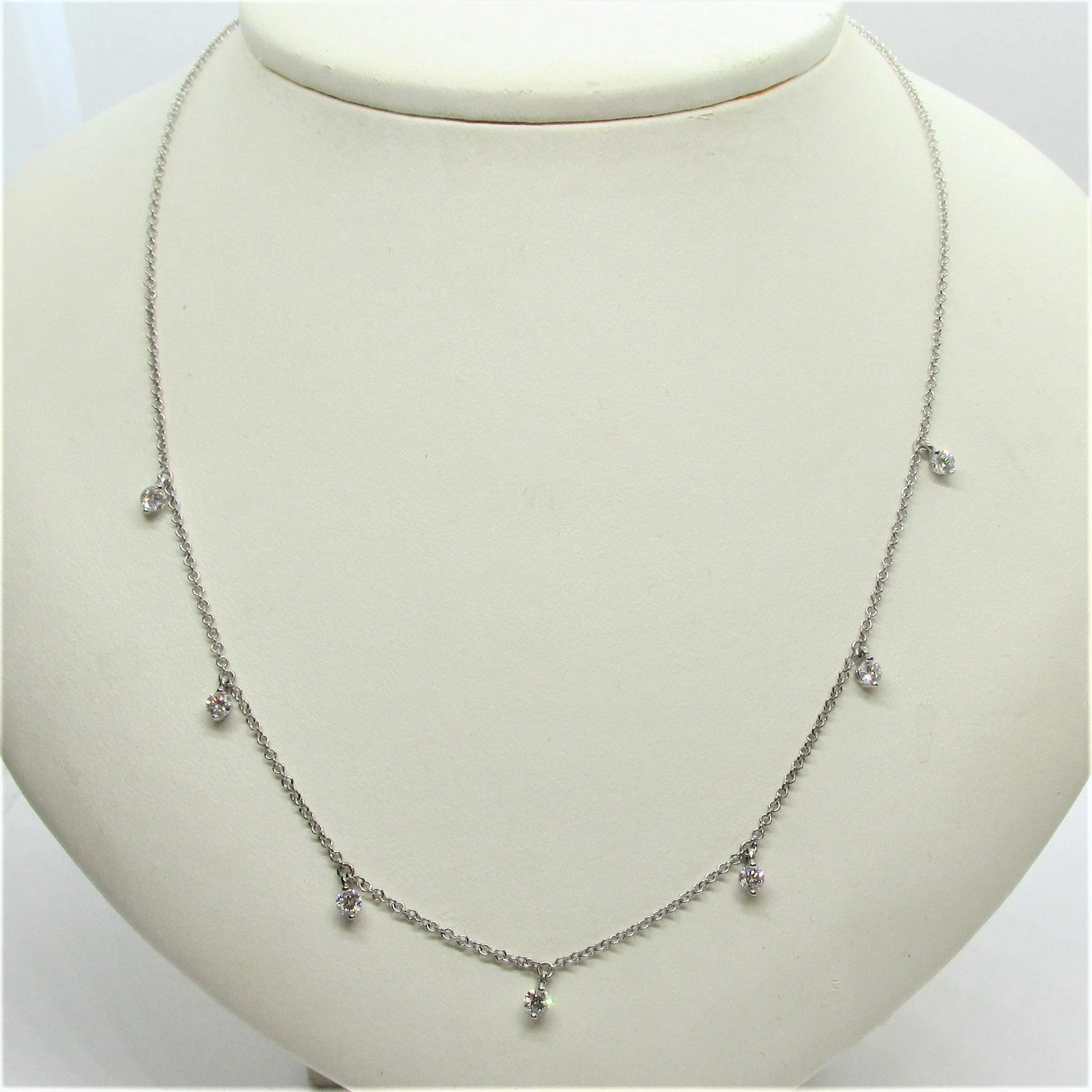 7 Dangling Diamonds Necklace