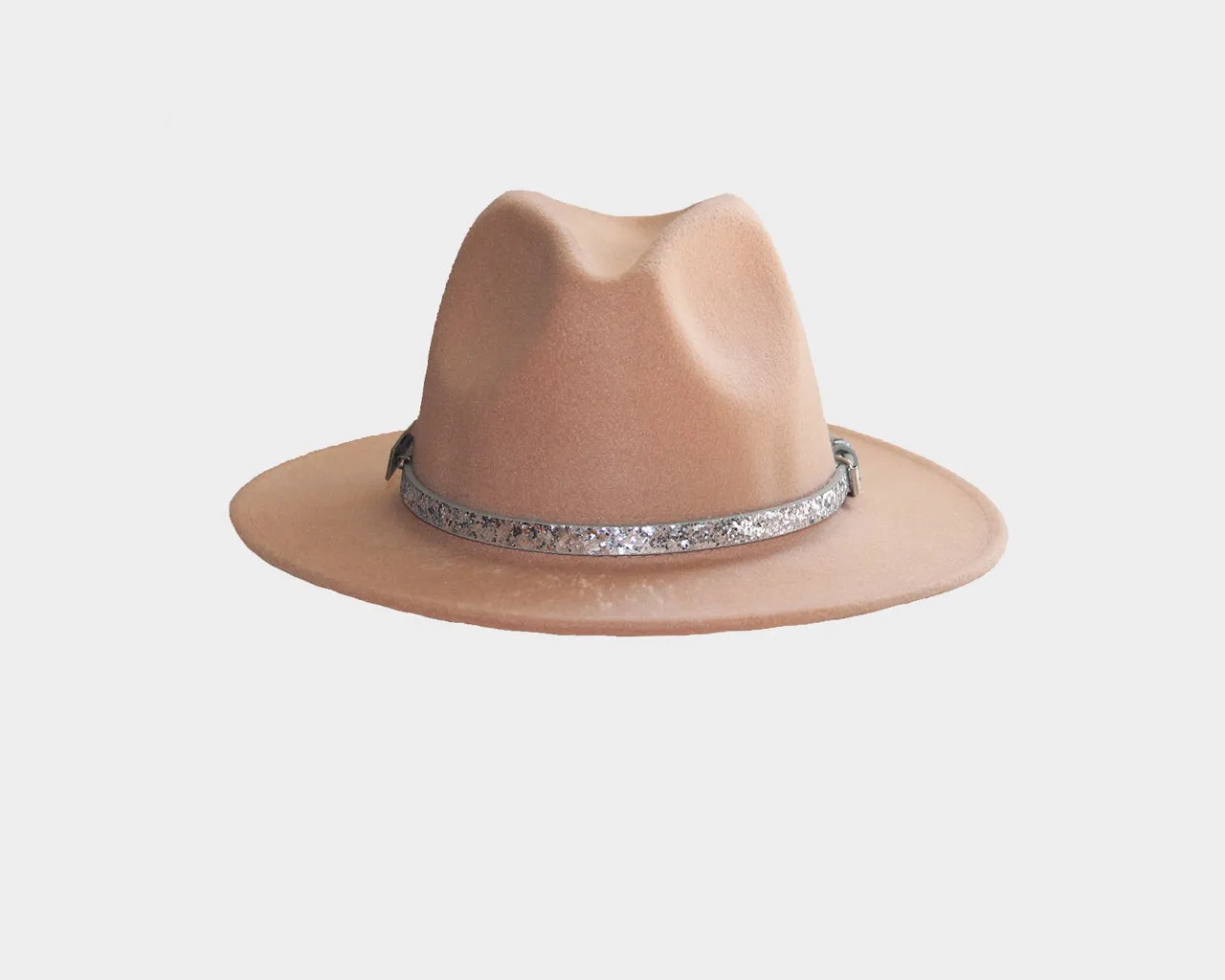 8.3 Blush 100% Wool Firm Brim Panama Style Hat - The Aspen