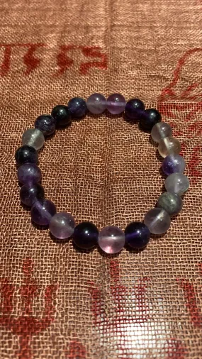 8MM Fluorite Bead Bracelet