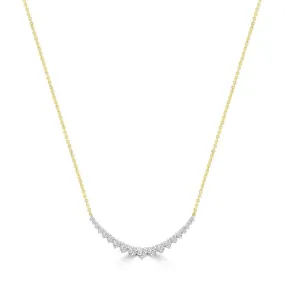 9ct Yellow Gold 0.50Ct HI/I1 Diamond Necklace 40-50Cm