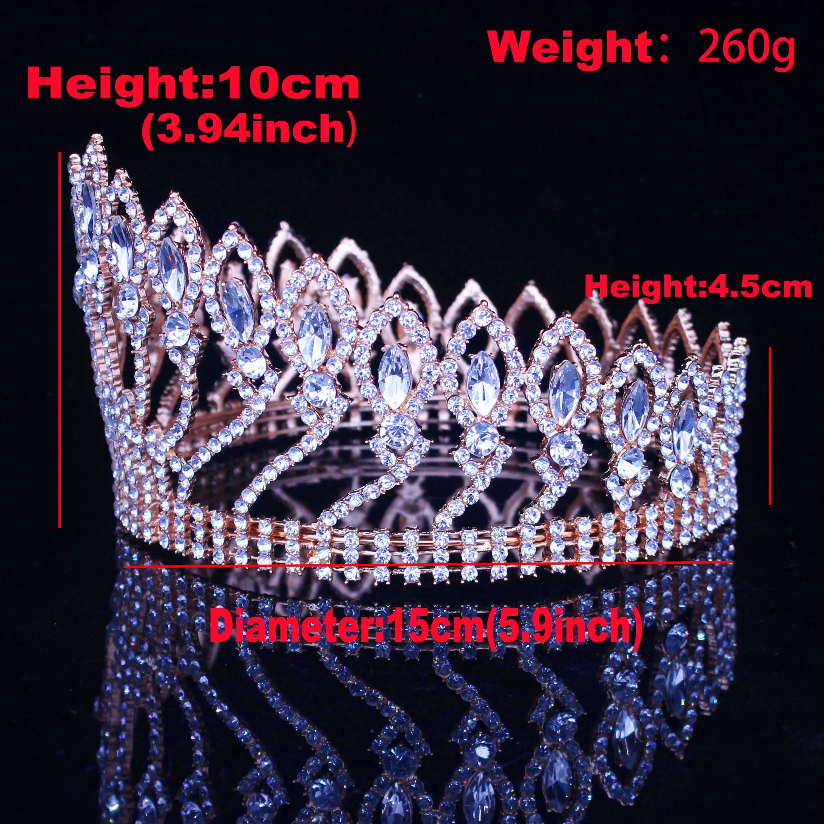 Absolutely Regal Crystal Queen Bridal Crown-Pageant or Mis Quince Tiara