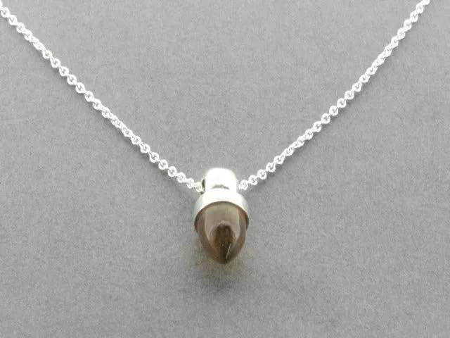 acorn pendant necklace - amber