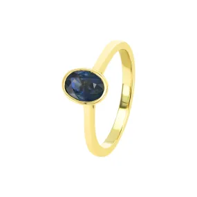 Adelia Oval Bezel Sapphire Ring