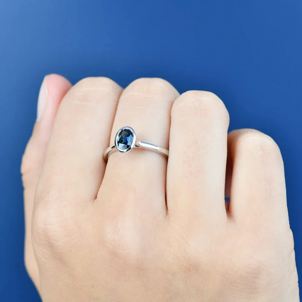 Adelia Oval Bezel Sapphire Ring