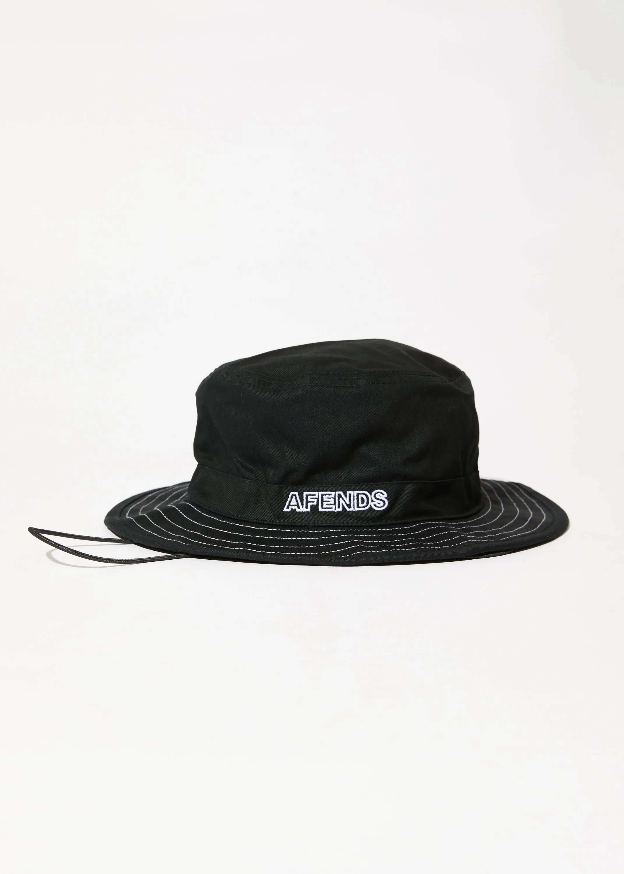 AFENDS Mens Outline - Bucket Hat - Black