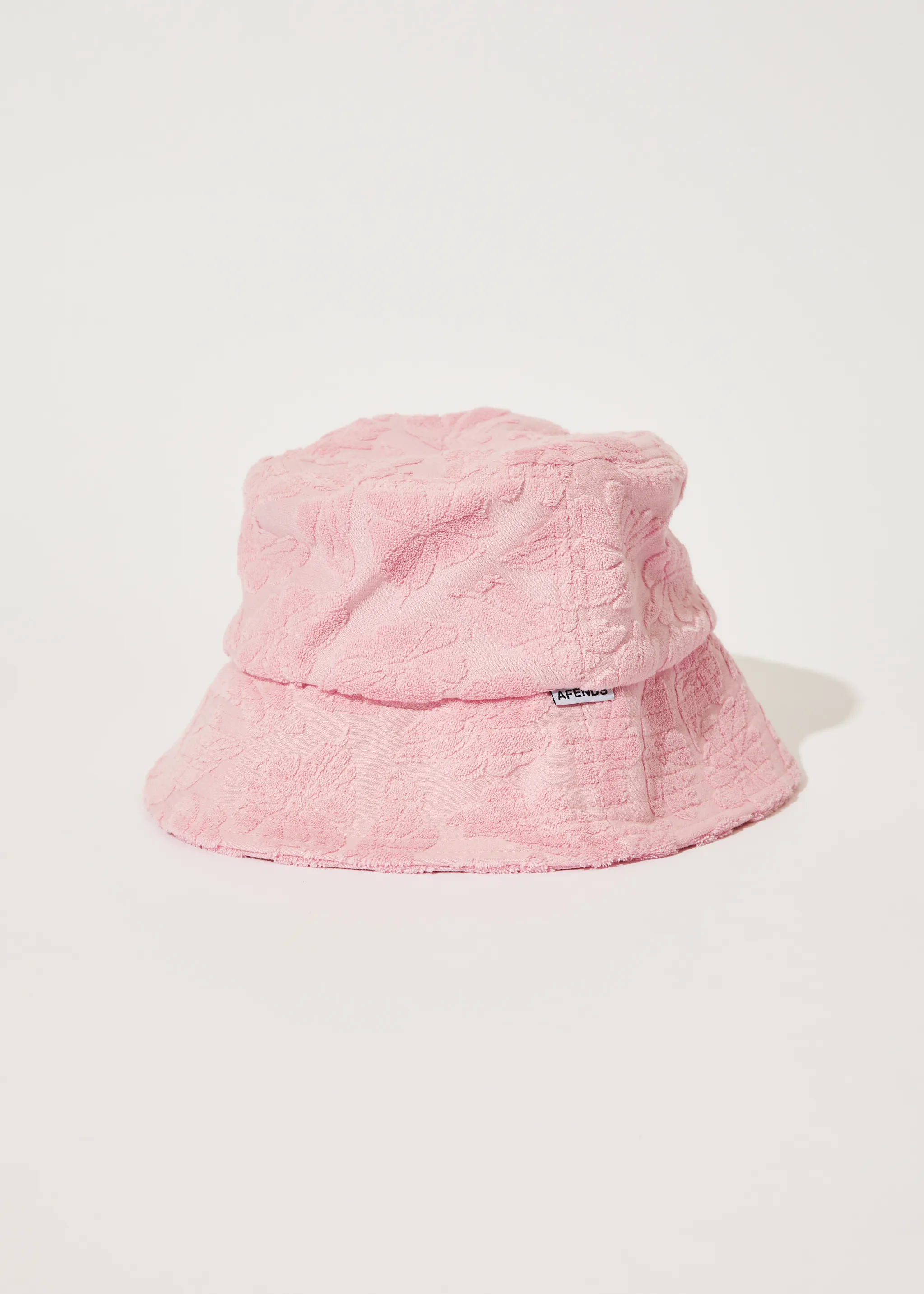 AFENDS Unisex Rhye - Terry Bucket Hat - Powder Pink