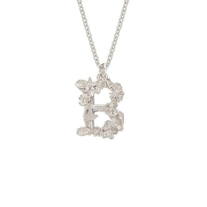 Alex Monroe Floral Letter B Necklace