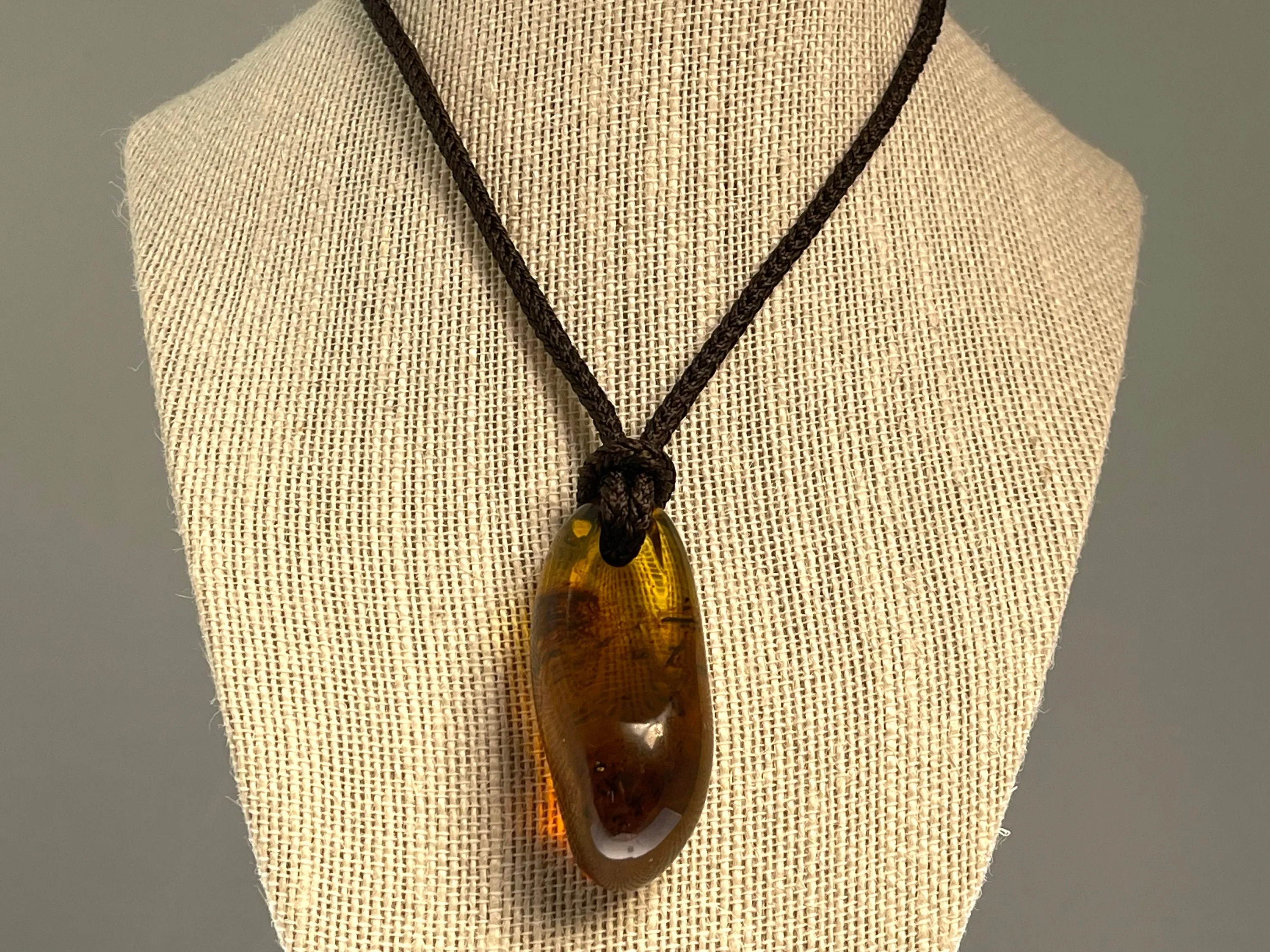 AMBER Crystal Necklace - Pendant Necklace, Handmade Jewelry, Healing Crystals and Stones, 48534