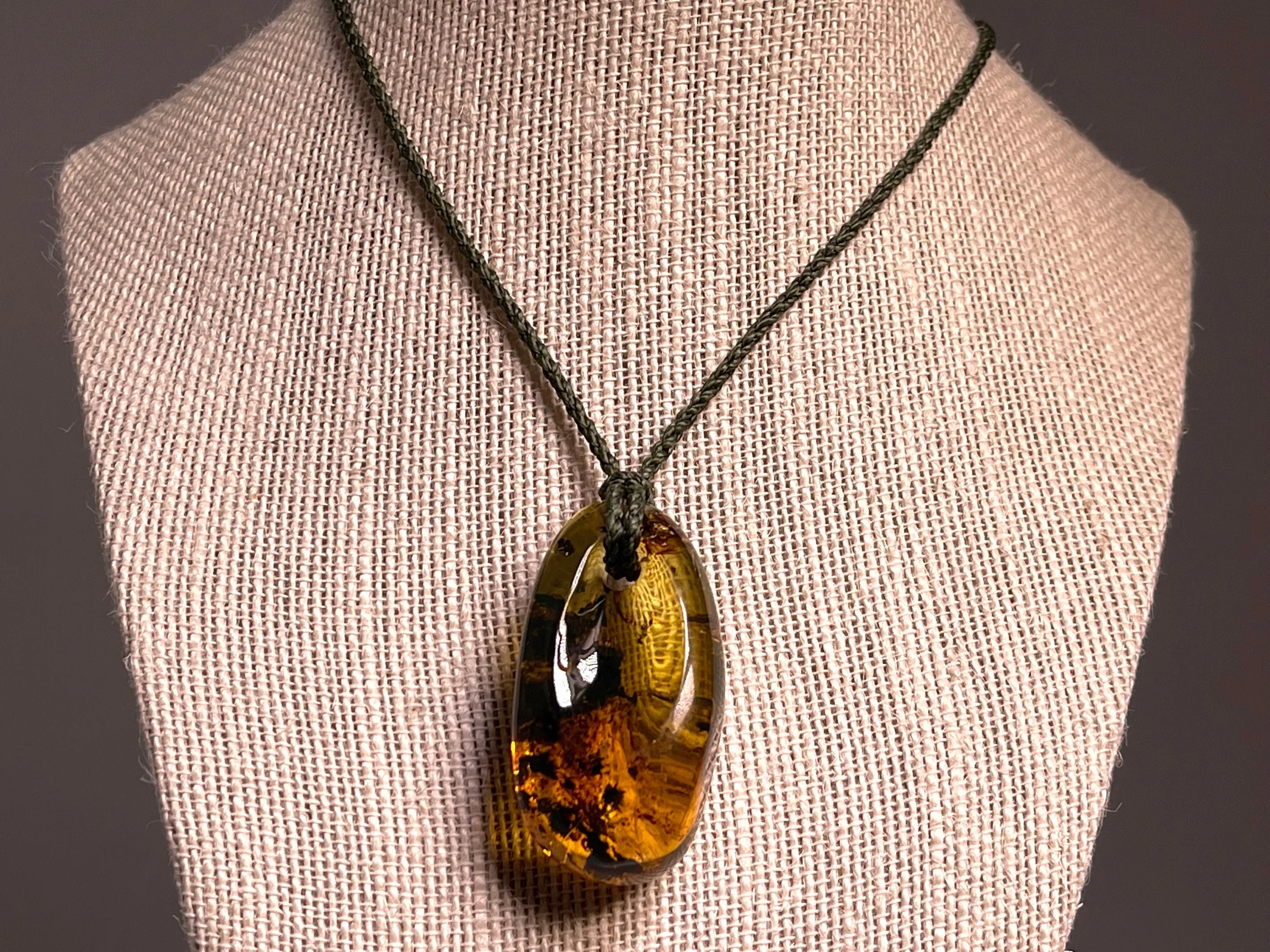 AMBER Crystal Necklace - Pendant Necklace, Handmade Jewelry, Healing Crystals and Stones, 48535