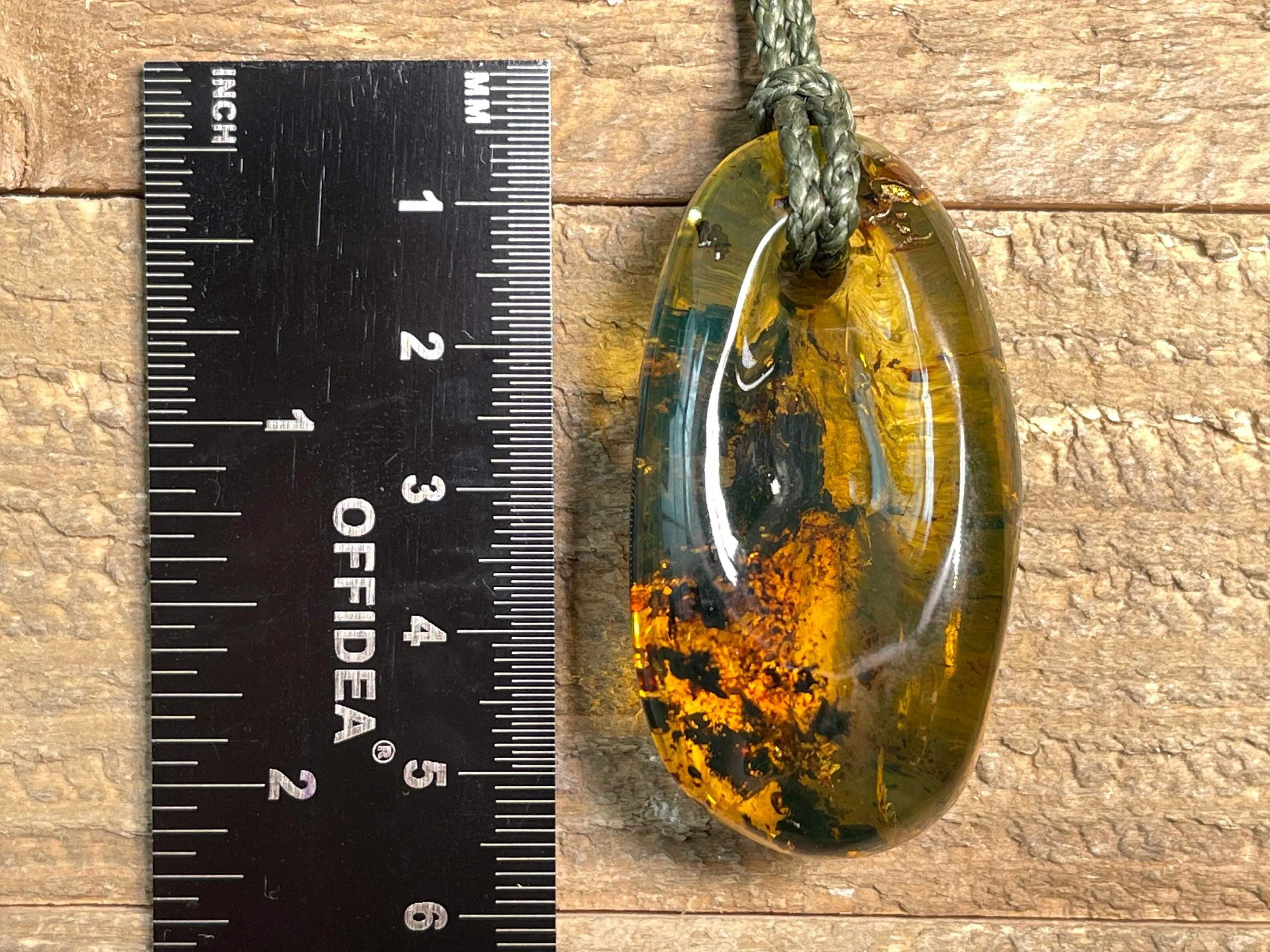 AMBER Crystal Necklace - Pendant Necklace, Handmade Jewelry, Healing Crystals and Stones, 48535