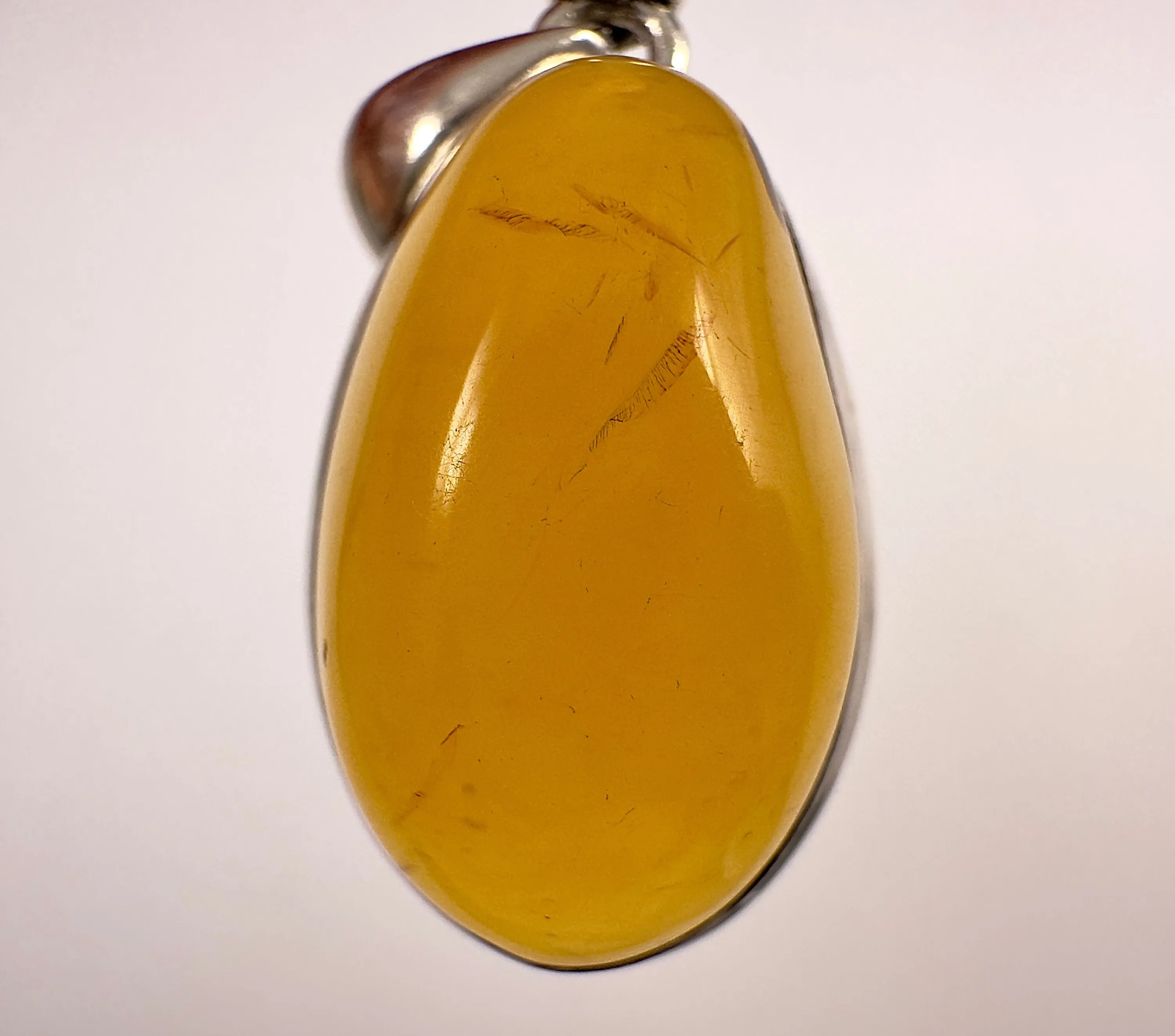 AMBER Pendant - AAA, Sterling Silver - Crystal Pendant, Fine Jewelry, Healing Crystals and Stones,  53429