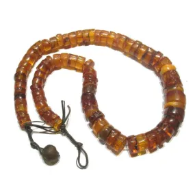 Amber Wheel (Extra Large Size) Graduated Necklace/Strand