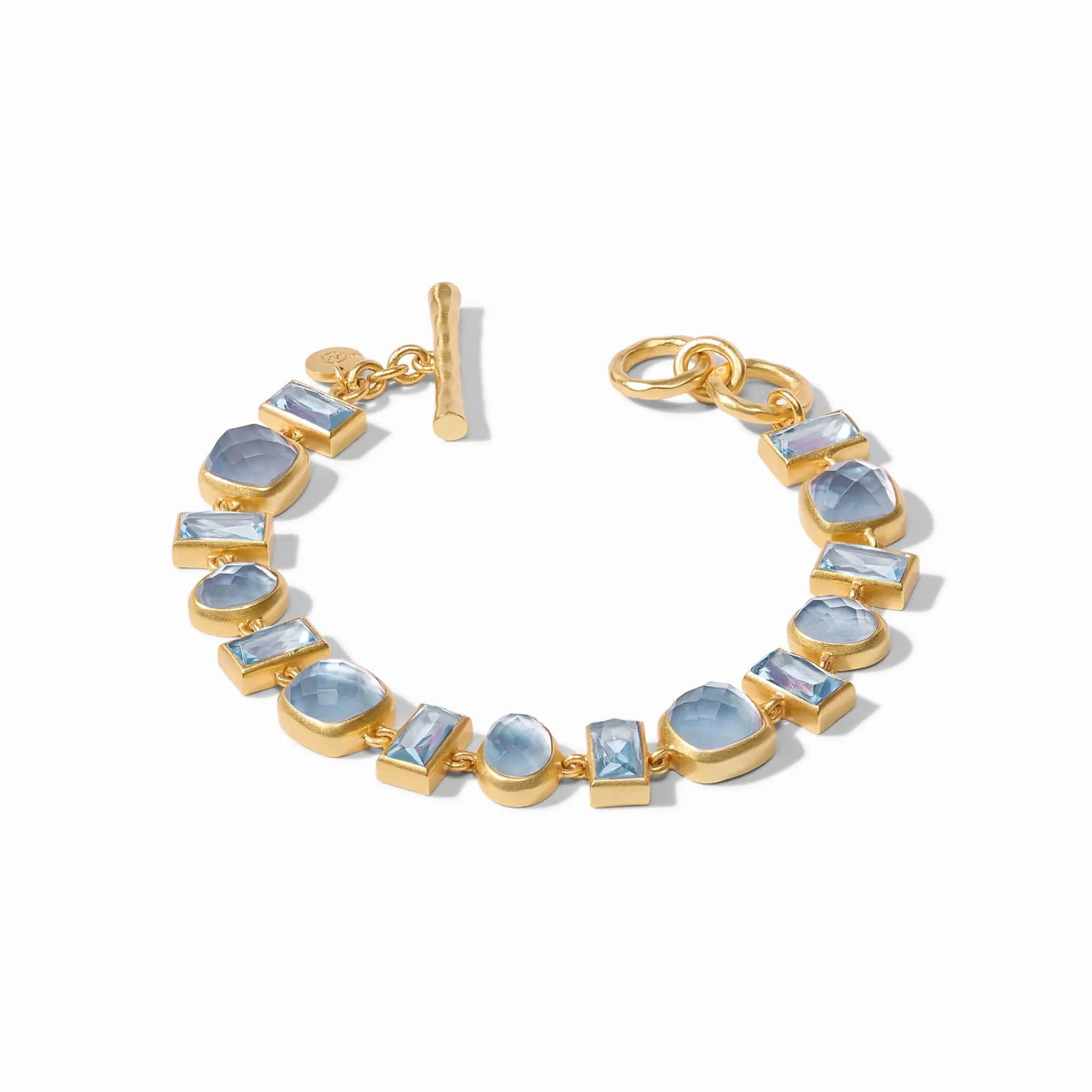 Antonia Tennis Bracelet - Iridescent Chalcedony Blue