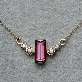 Apex Necklace - Rhodolite garnet, pink sapphires & diamonds