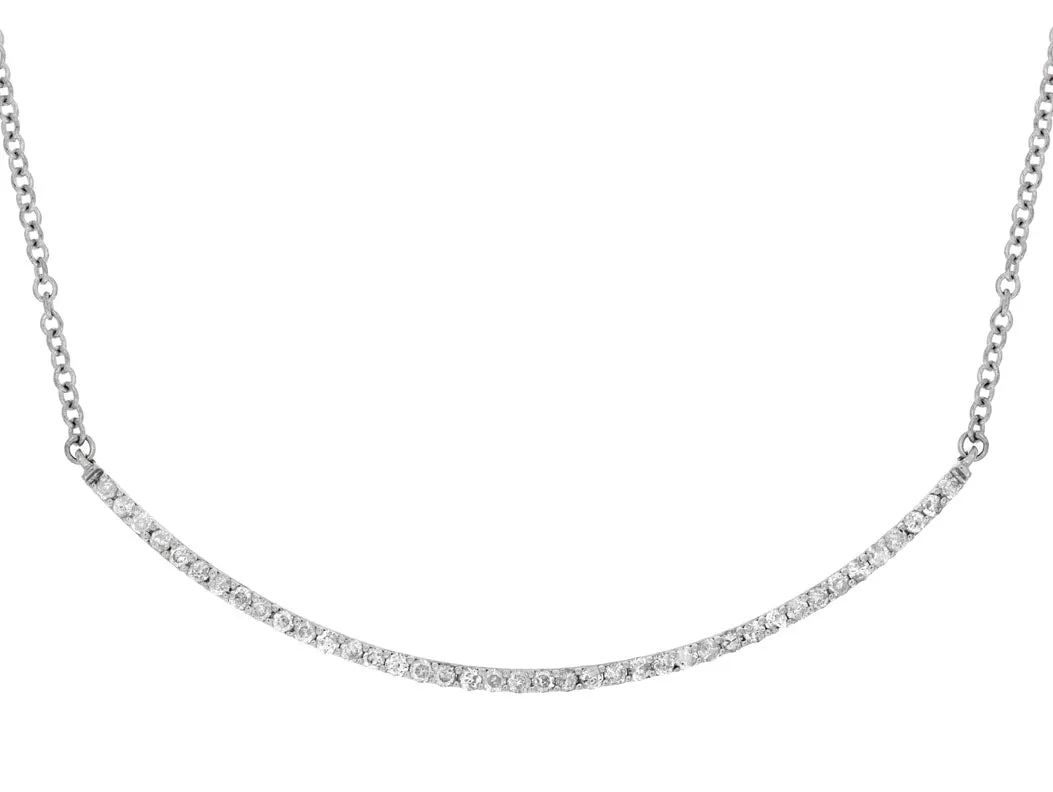 Arched Shaped Diamond Necklace