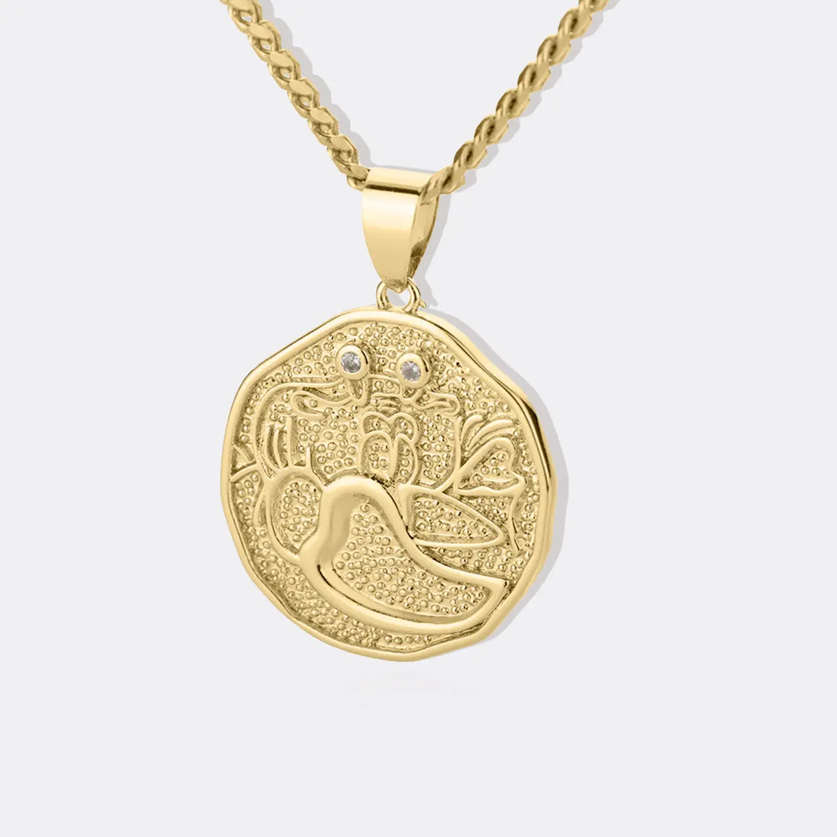 Astrological Sign Coin Pendant Necklace