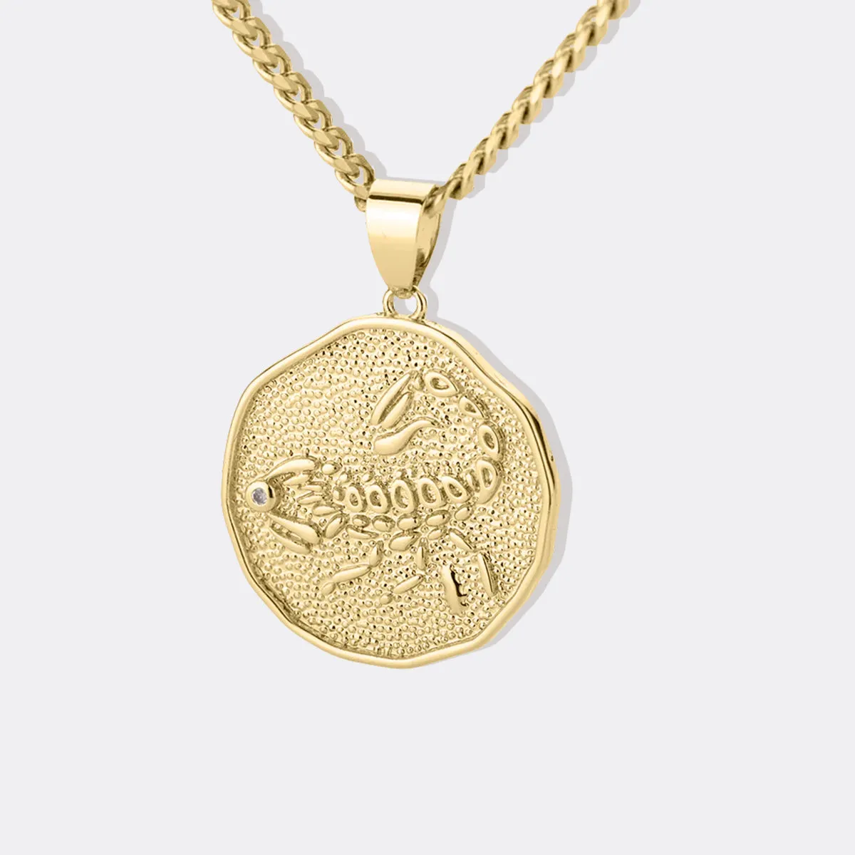 Astrological Sign Coin Pendant Necklace