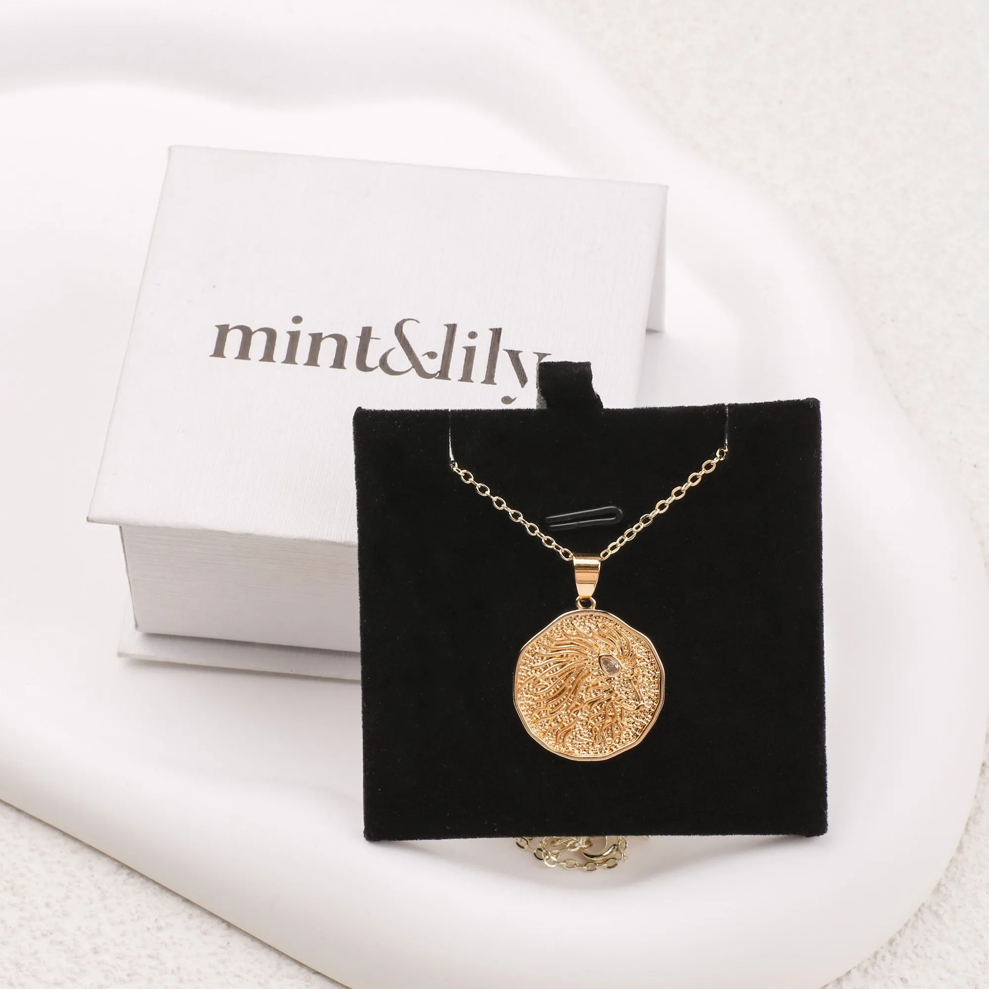 Astrological Sign Coin Pendant Necklace