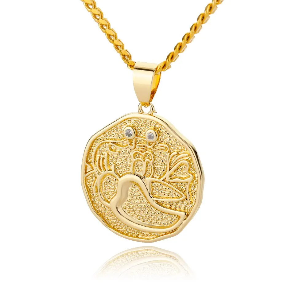 Astrological Sign Coin Pendant Necklace