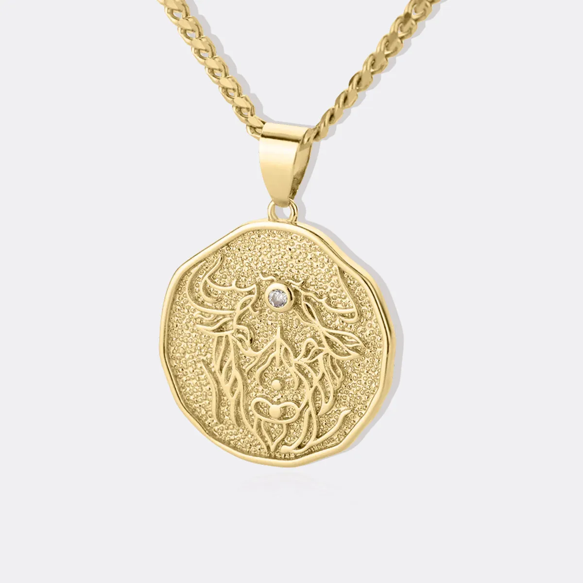 Astrological Sign Coin Pendant Necklace