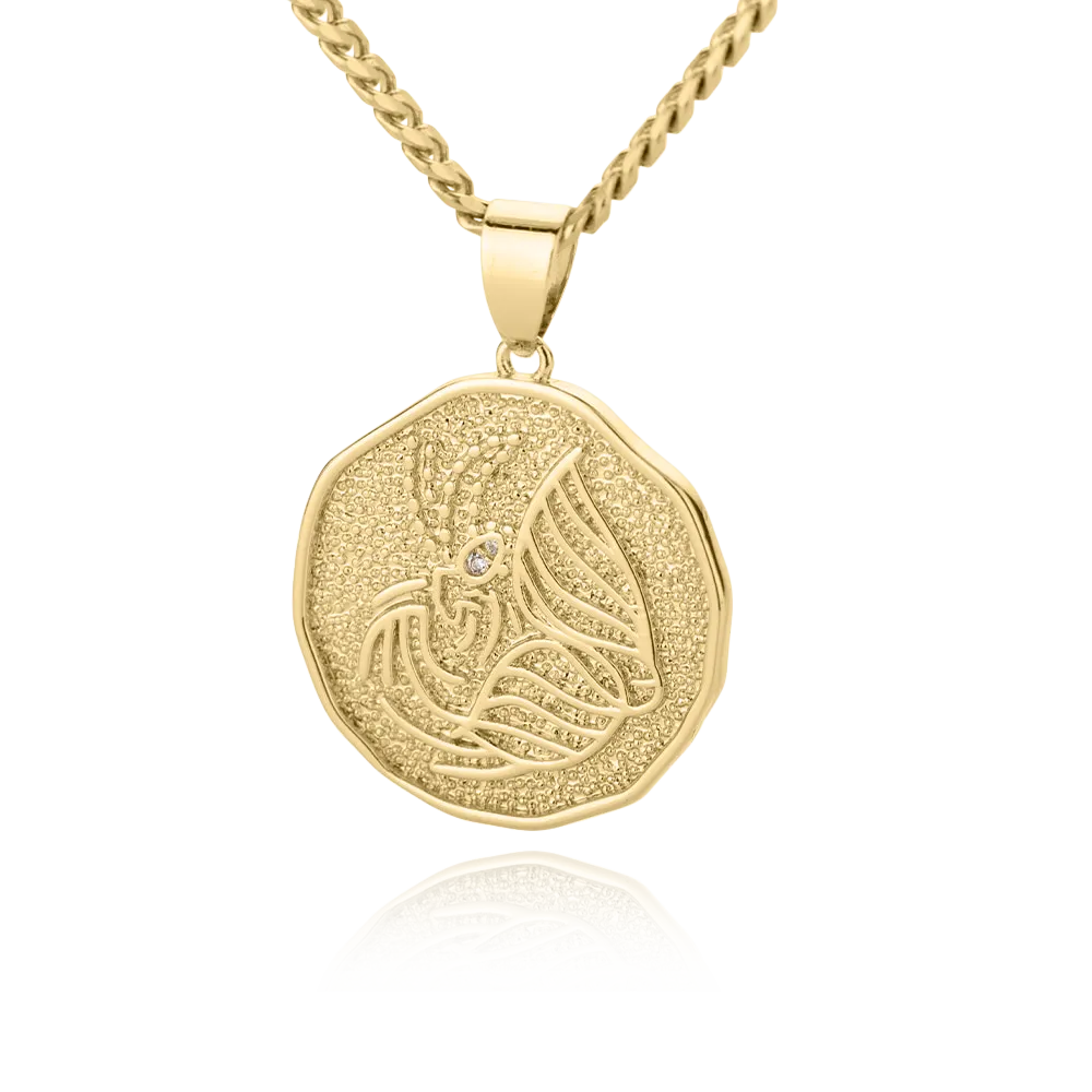 Astrological Sign Coin Pendant Necklace