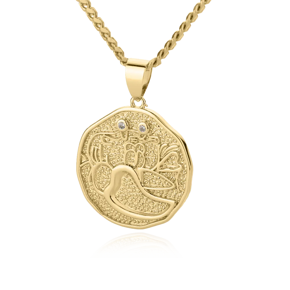 Astrological Sign Coin Pendant Necklace