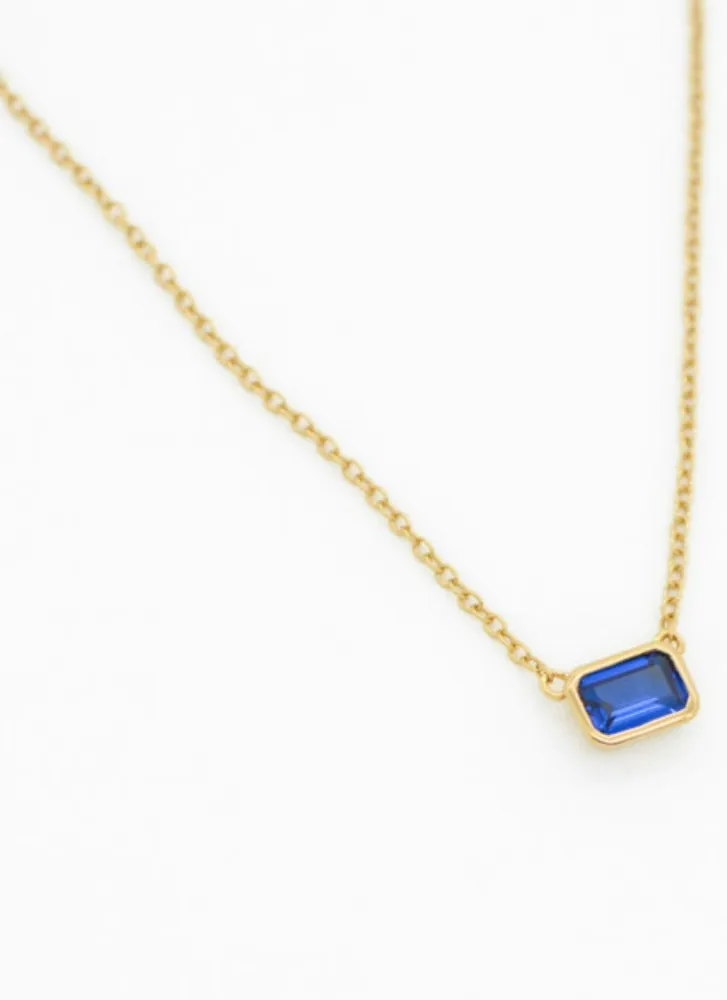 AU79 Vienna Necklace w/ Sapphire CZ