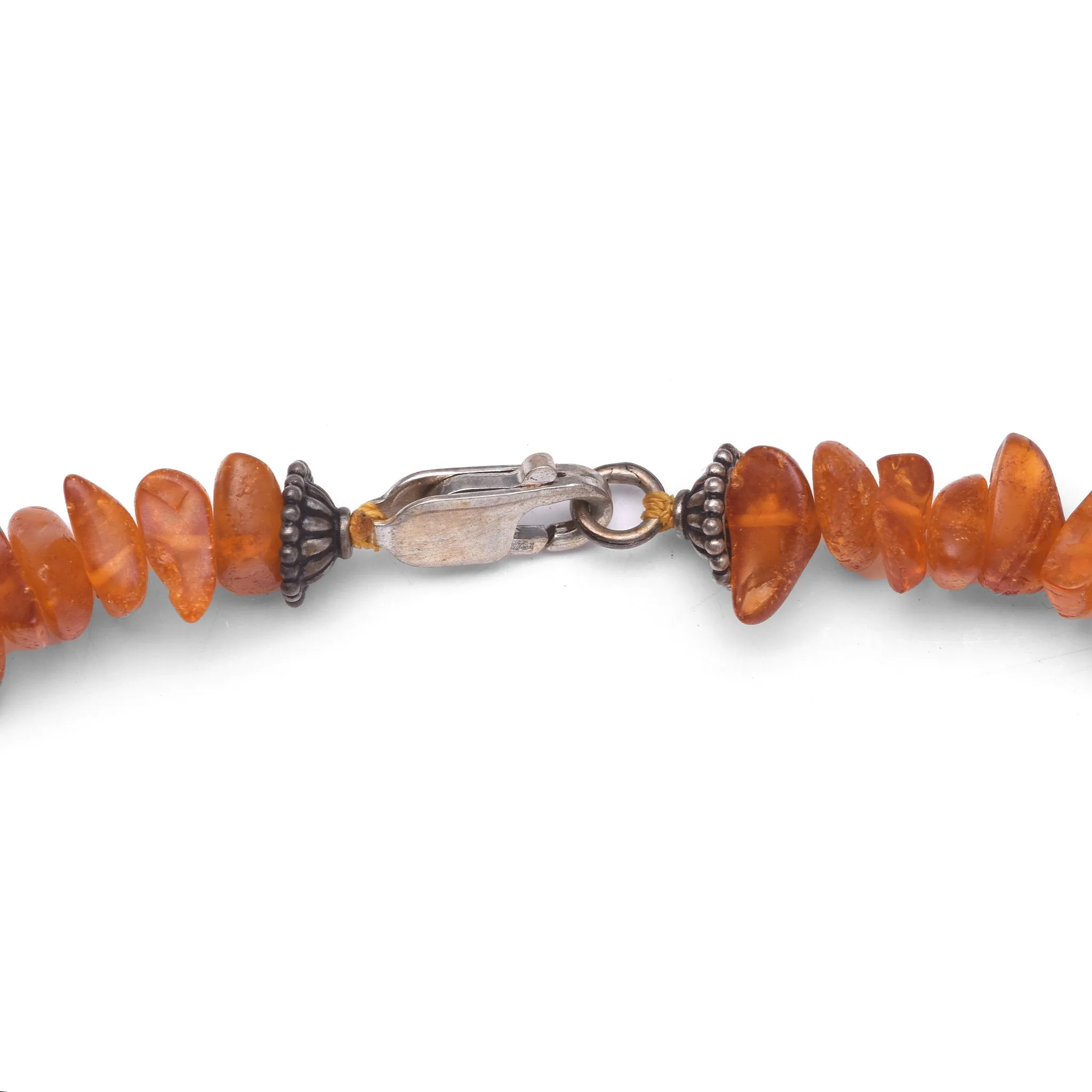 Baltic Amber Bead Necklace with Silver clasp