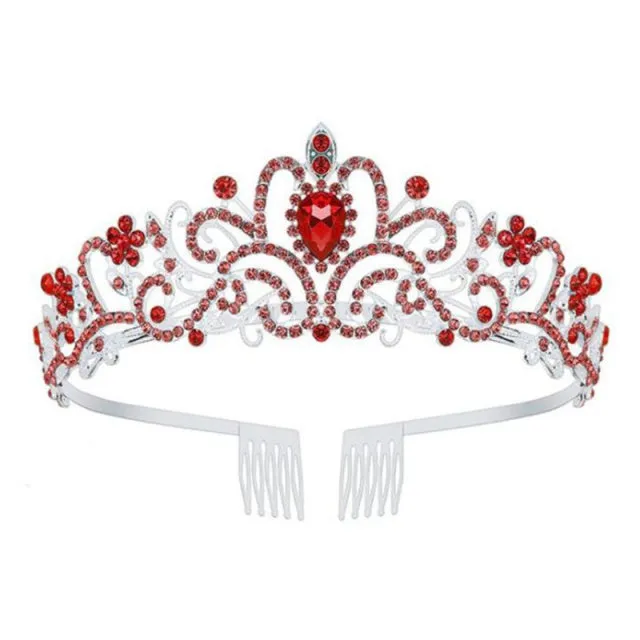 Baroque High Court Crystal Wedding Crown-Princess Bridal Tiaras-Mis Quince Hair Jewelry