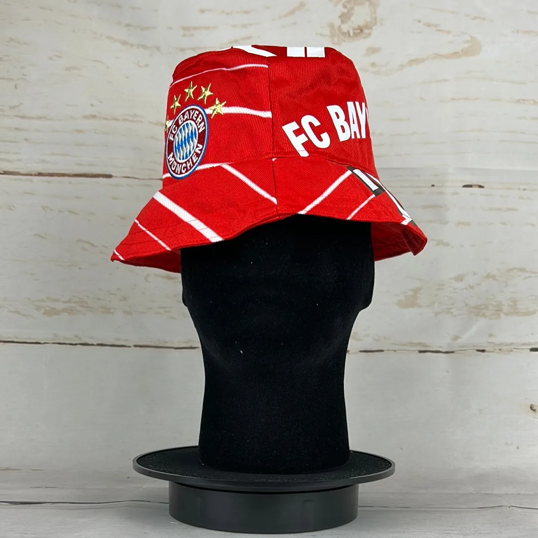 Bayern Munich 2022-2023 Upcycled Home Shirt Bucket Hat - 6 Print